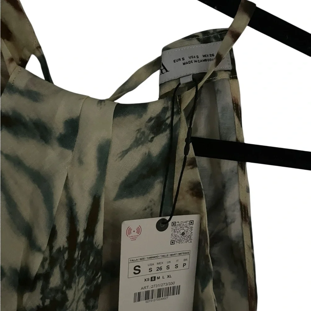 NWT Zara  Linen Tropical Suit Pants Yellow Size M